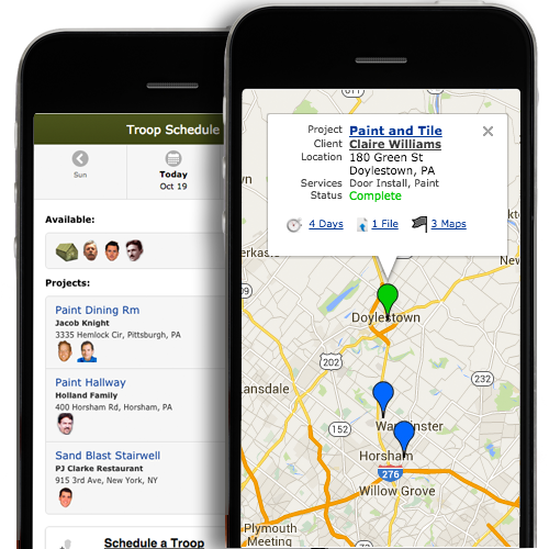 Painting Company Software Smartphone Scheduling